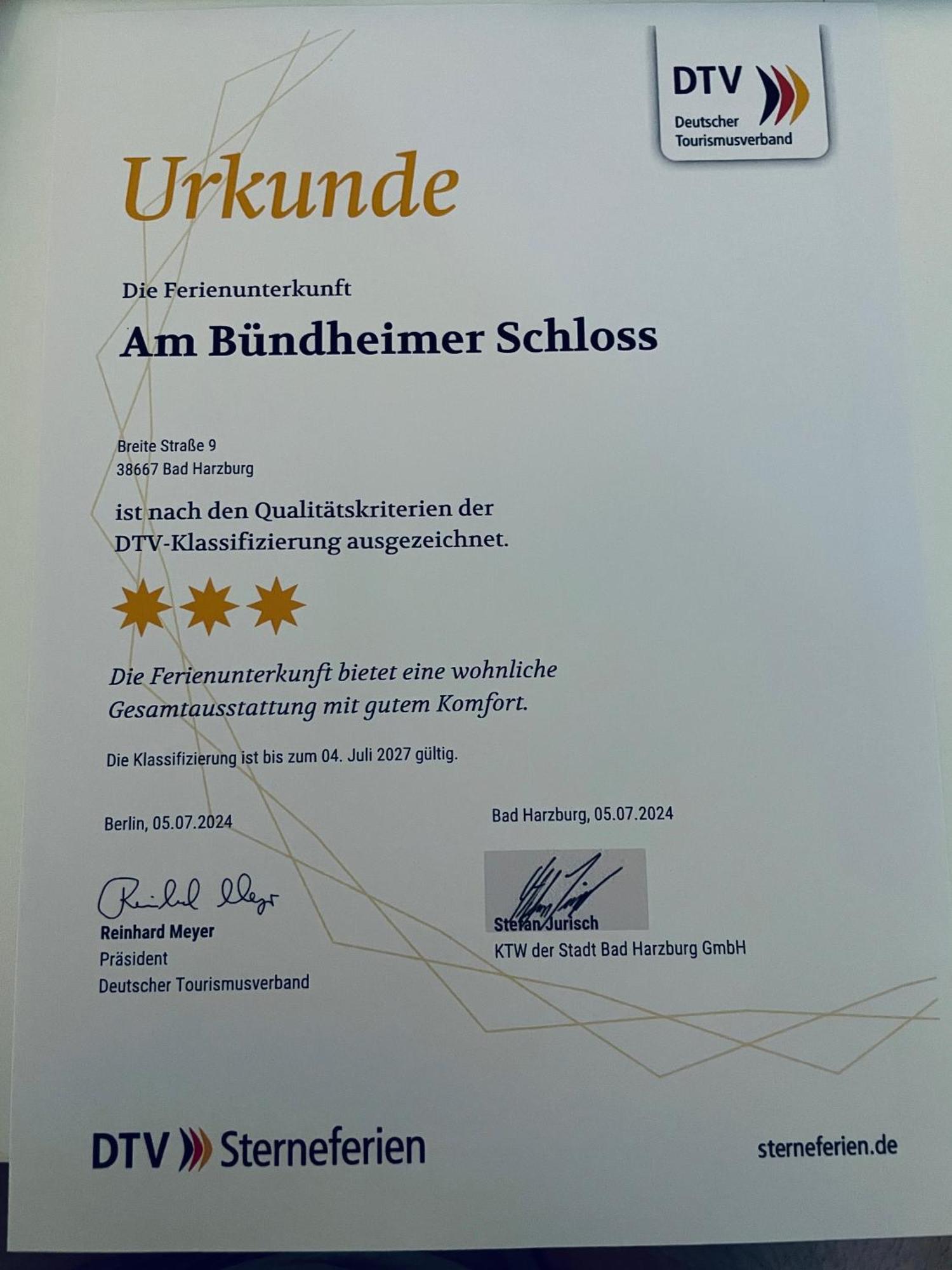Ferienwohnung Am Buendheimer Schloss 巴特哈尔茨堡 外观 照片